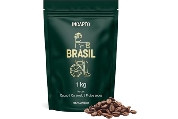 Incapto Café en Grano de Especialidad 1kg | Origen Brasil | 100% Arábica | Specialty Coffee 84 puntos SCA | Tueste Natural y Artesanal | Finca Minas Gerais, Fazendas