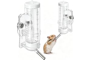 Hamster vattenflaska med magnetiska hållare, 125 ml drickflaska med hållare för glasterrari, läckagesäker, lämplig för syrisk