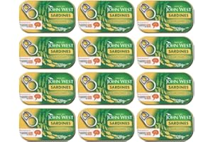 ZORBA ONLINE ZORBA ONLINE JW Sardines in Sunflower Oil High in Omega 3 Fish in Oil and Salt 120g Can (Pack of 12)