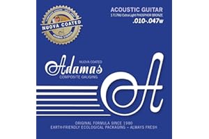 Adamas pojedyncze struny do gitary akustycznej niepowlekane gładkie - gołe stalowe struny 0,009 cala / 0, 23 mm
