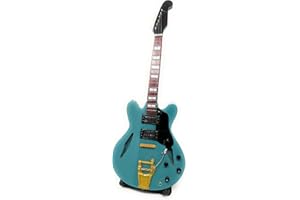 JUSNOVA Miniatur Gitarre Deko Gitarre Guitar Gibson 26 cm Handarbeit aus Holz #129