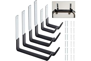 Moendergo 6 ganchos para escalera de garaje, almacenamiento de garaje, gancho de montaje en pared, colgador para bicicleta, escalera, sillas plegables y objetos voluminosos (6)