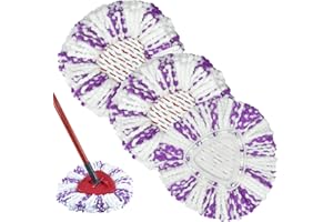 DLAIMI 3 PCS Mop Replacement Head Microfibre Compatible With Vileda Turbo 3-in-1, Spin Replacement Mop Head Strong Cleaning Capacity And Easy to Replace