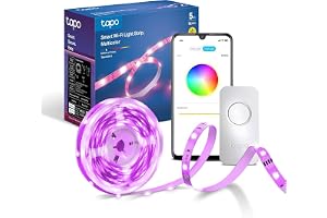 Tapo LED list 5 m, WiFi LED lights, 16 miljoner färger, dimbar, appstyrning, kapbar, kompatibel med Amazon Alexa, Hey Google, ingen hubb krävs, energibesparande Tapo L900-5