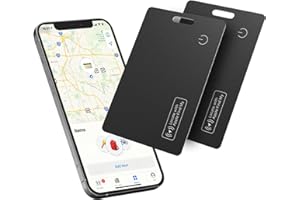 Reyke Slim Wallet Tracker Card, Localizzatore di Portafoglio Ricaricabile, Impermeabile IP68, Compatibile con Apple Find My (Solo iOS), Organizzatore per Etichette Bagagli e Passaporti