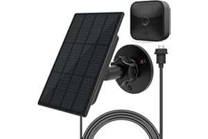 RHORAWILL Panneau solaire pour caméra Blink d'extérieur,2W Panneau solaire pour caméra Blink d'extérieur,Caméra Blink XT2/XT&SimpliSafe(Non inclus),IP66 Blink d'extérieur(3rd Gen) avec connecteur en caoutchouc