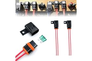 parts PTT ​​2 packs de porte-fusibles en ligne 30A 12 AWG, faisceau de câbles ATO/ATC étanche, câble de remplacement, lame standard, pour voiture, camion, camping-car, bateau, marine