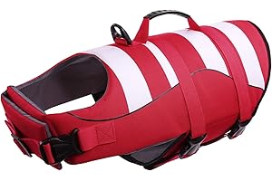 CITÉTOILE Giubbotti di Salvataggio per Cani,Aiuto al Galleggiamento, Pettorina Salvagente Cane Regolabili con Maniglia,Giubbotto Salvagente Cani per Piccoli, Medi e Grandi,XL