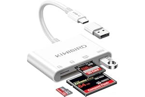 KiWiBiRD CF Card Reader Compact Flash Card Reader USB C, Type C to SD Micro SD for Memory Camera Cards, Compatible with iPhone 17 16 Plus Pro Max MacBook Air Mac iMac Galaxy S25 S24 Android Phone