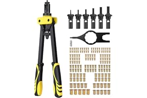 VORXEON 14" Rivet Nut Tool Kit with 150Pcs Nuts, Hand Rivnut Insert Tool with 6Pcs Metric Mandrel M3 M4 M5 M6 M8 M10