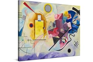 PICANOVA – Wassily Kandinsky – Yellow Red Blue 100x75cm – Quadro Su Tela – Stampa Incorniciata Con Spessore Di 2cm Altre Dimensioni Disponibili Decorazione Moderna – Arte Classica