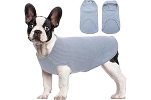 Hjumarayan Tee Shirt Chien - Pull Rayé pour Chien Sweat Chien Fin Pull Chien, Vetement pour Chien Chat T Shirt Chien Tee Shirt Chien Ete T Shirt pour Chihuahua Yorkshire Terriers (Bleu S)