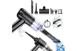 LuLuanping Aspirateur à Main, Aspirateur Voiture sans Fil - Aspirateur à Main Pliable 9000PA, Portable Mini Aspirateur Voiture sans Fil avec Washable Filtre pour Maison Voiture Bureau Table (Noir)