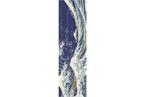 Mnsruu Kanagawa Giapponese Surf Wave Skateboard Grip Tape Adesivo Nastro Grip Foglio Lungo Antiscivolo No Bolle Scooter Carta Vetrata per Longboard 84 x 23 cm
