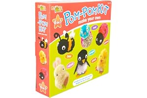 Kreative Kids Pom-Pom Animal Craft Kit | 6 Animals to Create - Bee, Owl, Ladybird and More!