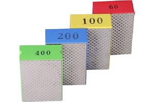 4 stycken diamanthandpoleringsdynor, 60 120 200 400 korn diamant sanding block för kakel sten trimning avgradning slipning po