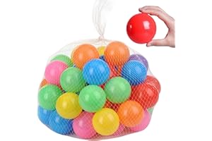 lembrd Soft Plastic Balls, Multicoloured Soft Pit Balls For Kids, Small Colorful Ball Fun Ball Ball Baby Kid Toy Swim Pit Toy, Crush Proof, Smooth And No Edges 50/100/200