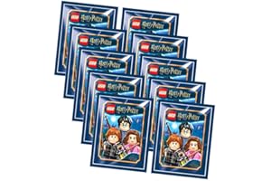 BLUE OCEAN / STRONCARD Blue Ocean LEGO Harry Potter Sticker Serie 1 (2023) - 10 Tüten Sammelsticker Bundle + 10 Originale STRONCARD Hüllen