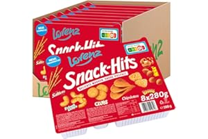 ‎LORENZ SNACK WORLD LORENZ | Snack-Hits | 8 x 280 g | Knabbermischung