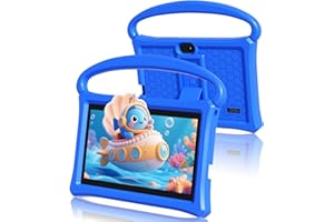 VASOUN Kids Tablet 7 Inch, Android 13 Tablet for Kids, 4GB RAM 32GB ROM 3500mAh Battery, Toddler Tablets with Bluetooth, WiFi, Parental Control, Dual Camera, Shockproof Case(Blue)