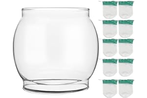 LVACODV 10-Pack Lantern Mantles & Glass Globe Replacement, Compatible with Coleman Lantern Parts & Ozark Trail Lanterns, Fits R690B051 & Other Fuel Lantern Models 200A/B,242/A/B/C