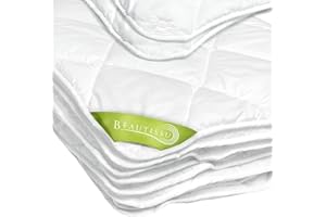 ‎BEAUTISSU Beautissu 4 Jahreszeiten Bettdecke 155x220 cm 2er Set leichte Sommerdecke 650g & Warme Winterdecke 1000g zusammengeknöpft – Trennbare Allergiker Steppdecke Ganzjahresdecke Atmungsaktiv – BeauNuit JD