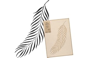 NAKLEO Blumen Malerschablonen - 59x95 cm - Tropisches Palmenblatt - Wiederverwendbare große Kunststoff Wandschablone