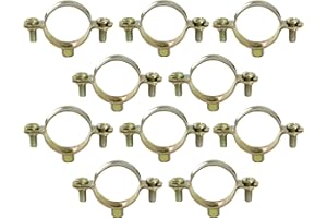 AERZETIX - C60430 - Lot de 10 colliers supports simples de fixation Ø25 - fixation murale de tuyau cuivre serrage patte à vis plomberie chauffage sanitaire - en acier