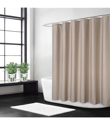 BTTN Rideau de Douche gaufré Beige 120x180 cm, Anti-moisissure et imperméable, Tissu résistant, 8 Crochets Inclus, Moderne et Lavable, Ourlet lesté, Polyester décoratif pour Salle de Bain, Crème BTTN Rideau de Douche gaufré Beige 120x180 cm, Anti-moisissure et imperméable, Tissu résistant, 8 Crochets Inclus, Moderne et Lavable, Ourlet lesté, Polyester décoratif pour Salle de Bain, Crème