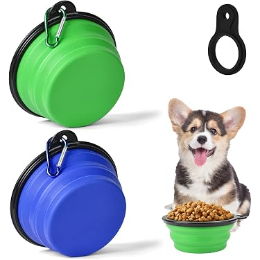 Lucky Love Dog Zusammenklappbarer Reise-Napf Für Hunde – BPA-frei, Bis 590 Ml, Mit Karabiner