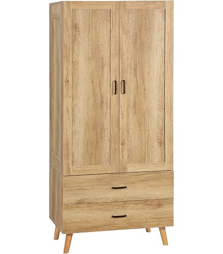 armadio 2 ante rovere ghiaccio 81x52x207