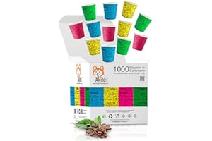 AKITAInk 1000 Bicchierini caffè, Bicchieri Caffe di Carta Monouso Biodegradabili, Biocompostabili Tazzine da 75 ml Bicchierini da Caffè Usa e Getta Ecosostenibili