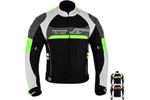 PROFIRST Motorbike Motorcycle Jackets for Mens Sports Accessories All Weather New Look Jacket in Cordura Fabric with CE Removable Armour for Motorbike Riders