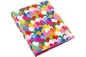 Miquelrius - Archiwizator Folder z kółkami - Rozmiar A4 - 4 pierścienie 25 mm - Plastikowy sztywny karton - Agatha Ruiz de la Prada - Projektowanie serc