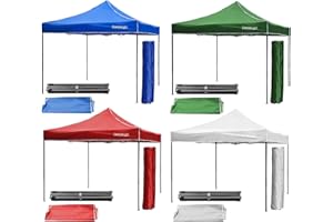 DARDARUGA Gazebo da Giardino 3X3 Pieghevole Impermeabile TENDONE, per Mercato, Feste, CENE, con Sacca, PICCHETTI E Corde, Colore Blu