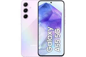 Samsung Galaxy A55 5G, Factory Unlocked Android Smartphone, 256GB, 8GB RAM, 2 day battery life, 50MP Camera, Awesome Lilac, 3 Year Manufacturer Extended Warranty (UK Version)