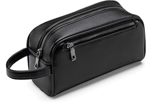 VpiuV® Herren Clutch - Weiche Handtasche für Herren, Schwarz , 23x13x9.7cm
