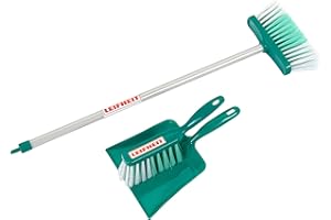 Theo Klein 6571 Set Scope Leifheit, 3 Pezzi I Set da Pulizie per Bambini con Scopa, scopetta e Paletta I Giocattoli per Bambini dai 3 Anni in su