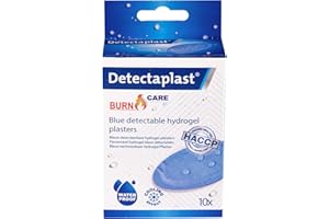 Detectaplast pansement hydrogel pour une cicatrisation rapide en cas de brûlures, pansement détectable pour kits de premiers soins dans la restauration, waterproof, 10 pcs