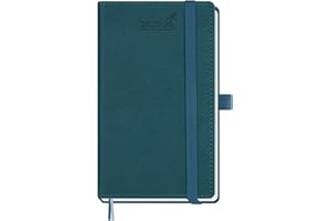 BEZEND Agenda 2026 Settimanale Tascabile A6 15,5 x 9 cm, 18 Mesi Diario Scuola Piccola da Lug.25 a Dic.26, Portapenne, Copertina Rigida in Pelle PU - Verde Scuro