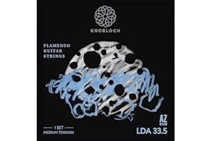 KNOBLOCH STRINGS - Cuerdas de Guitarra Española | LUNA FLAMENCA Double Silver AZ | Tensión Media 33.5 | Graves Oscuros | Agudos Mate | Sonido Completo y Profundo | Juego de cuerdas Flamenca y Clásica