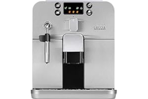 Gaggia RI9305/01 Brera - Macchina da Caffè Automatica per Espresso e Cappuccino, Caffè in Grani o Macinato, 1400W,100% Made in Italy, Argento (Browny Silver)