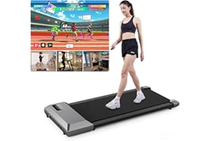 ‎DEERRUN DeerRun Raceable Walking Pad, Laufband für Zuhause MAX 136kg, APP Steuerung Laufband Schreibtisch mit KI-Begleitung, Multiplayer-Rennfunktion Laufbänder