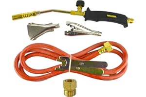 AB TOOLS-TOOLZONE Brûleur torche à gaz régulateur flexible 2m Kit de mauvaises herbes Plombier Couvreur Propane