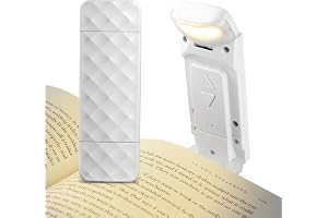 AiQInu USB-lä Med 3 Färger och 5 Nivåer, Läsbokljus, Uppladdningsbar LED-boklampa