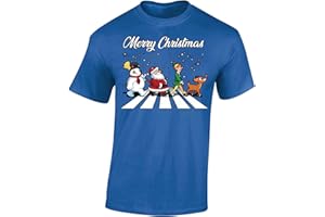 GIFT HUB Merry Christmas Snowman Christmas Shirts for Men T-Shirt Girls Top Elf Reindeer Xmas T Shirts Mens Santa Tree Boys Kids Children Gift Printed