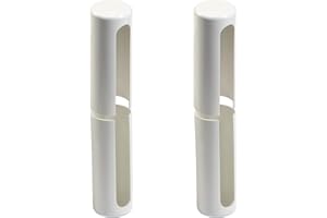 JUVA Anuba Scharnier-Hülsen rund Abdeckkappen für 3- DIM Türscharnier SFS ø 20 mm | Kunststoff weiß | Zierhülsen für Bandhöhe 112 mm | 2 Paar - Band-Hülsen für Einbohrbänder