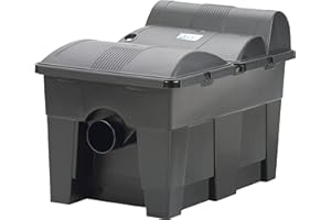 OASE 57377 Durchlauffilter BioSmart UVC 16000 geeignet für Teiche bis 16 m³, Filtersystem, Filterset inkl Filtermaterial und UVC Klärer, Schwarz