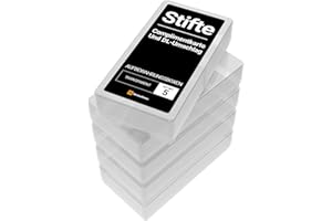 WestonBoxes Essentials für Schreibwaren, Stifte und Werkzeuge - Kunststoff-Aufbewahrungsboxen mit Deckel Klar/Transparent,