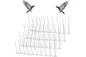 ASTER Pic Anti Pigeon Inoxydable, 25cm x 4 Pièces Pique Anti Pigeon pour Balcon, Respectueux des Animaux Pic Anti Oiseaux, Anti-Escalade Enceintes pour Moineaux Hirondelles Corneilles Chat